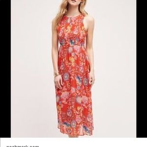 NWOT One fine day red floral Anthropologie dress